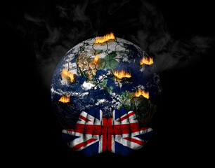 UK Climate Crisis Planet Environmental Protection Concept