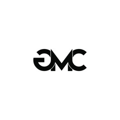 gmc letter initial monogram logo design