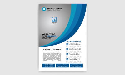 Corporate, Business, Poster, Cover layout, Annual Report, Flyer in A4 Template Design 26 with colorful Circle, Rectangle, Triangle shape for Brand, Company and Market