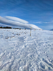 Winter view near Platoto area at Vitosha Mountain, Bulgaria