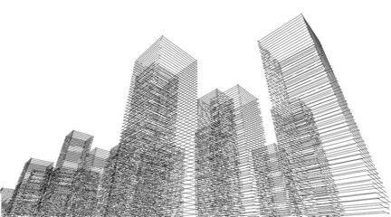 Fototapeta premium City concept sketch 
