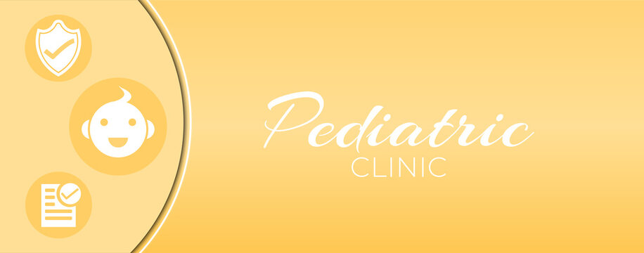 Pastel Yellow Happy Pediatric Clinic Background Illustration