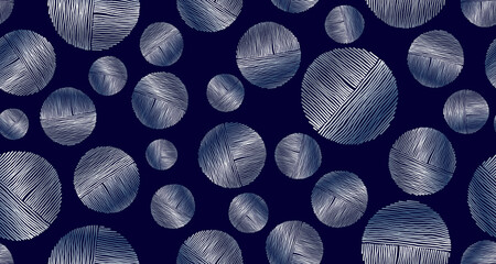 Abstract background with metallic gradient polka dots mix in stripes. Rich fashionable pattern for textile print © SunwArt