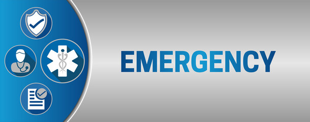 Emergency Gray and Blue Illustration Background Design
