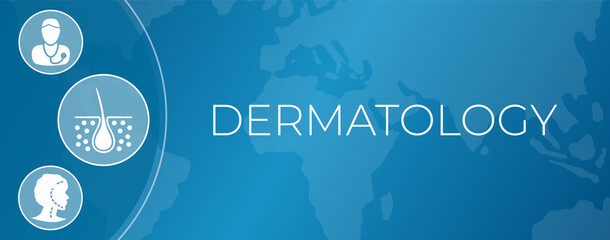 Dermatology Beauty and Healthcare Background Banner - obrazy, fototapety, plakaty