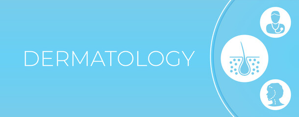 Pastel Blue Dermatology Beauty and Healthcare Background Banner