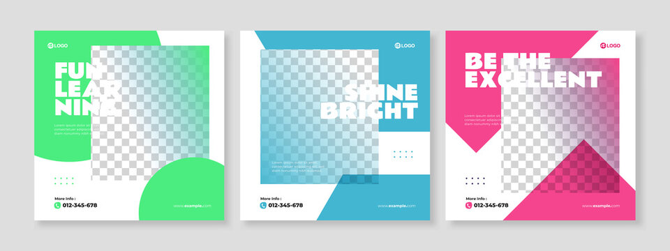 online course social media pack template premium