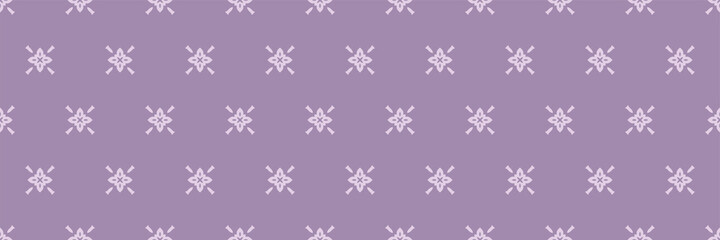Seamless pattern with simple decorative ornament in vintage style. Background image for wallpaper design. Used colors: light purple, purple. Vector illustration