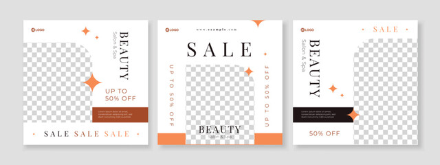 skincare beauty promotion banner social media pack template premium