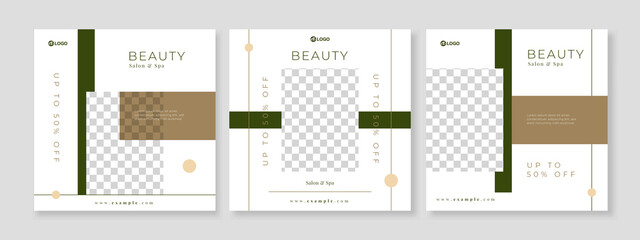 skincare beauty promotion banner social media pack template premium