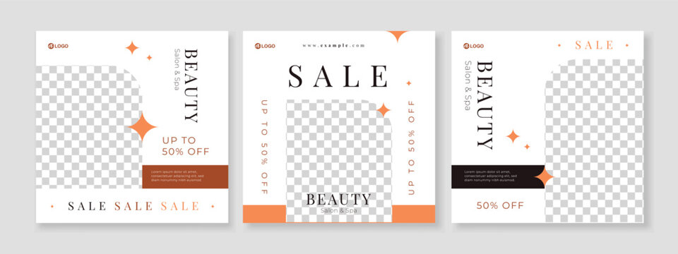 skincare beauty promotion banner social media pack template premium