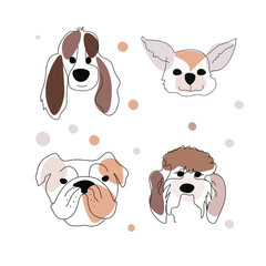 Fototapeta premium set of dogs