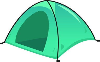 green camping tent