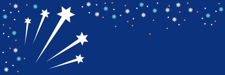 Christmas and New Year horizontal vector banner design vector template