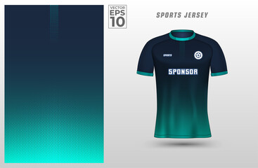 T-shirt sport design template for soccer jersey. Sport uniform in front view. Tshirt mock up for sport club. Vector Illustration	