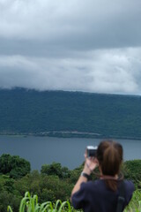 Fototapeta premium tourist attraction His name is Khao Yai Thiang in Thailand.