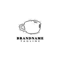 tea cup logo design template icon creative illustration