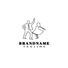 Obraz premium unique dance logo design template icon vector style