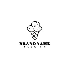 ice cream stick logo cartoon design icon vector