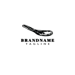 spoon logo cartoon icon design template black isolated vector