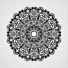 Vector round abstract circle. Mandala style.