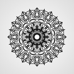 Vector round abstract circle. Mandala style.