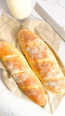 homemade bread with butter