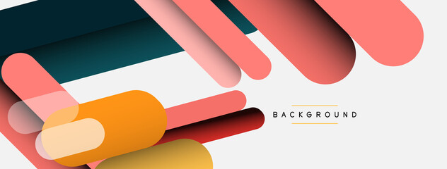 Abstract background. Round shapes, lines compositions on grey backdrop. Vector illustration for wallpaper banner background or landing page