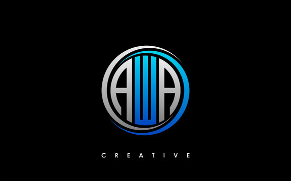 AWA Letter Initial Logo Design Template Vector Illustration