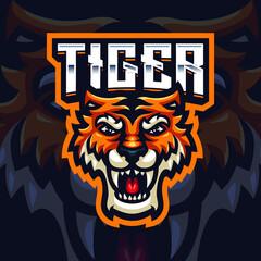 Tiger Mascot Gaming Logo Template