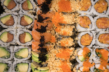 sushi roll food background