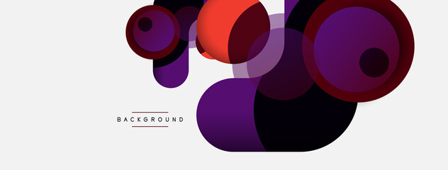 Circle and round shapes abstract background. Vector illustration for wallpaper banner background or landing page