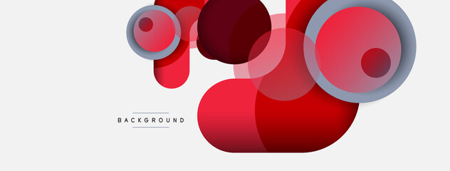 Creative geometric wallpaper. Minimal abstract background. Circles composition vector illustration for wallpaper banner background or landing page