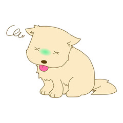 しんどい顔の犬1