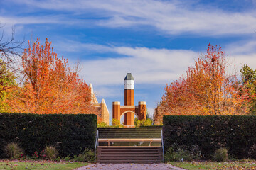 Beautiful fall color of the health sciences campus, University of Oklahoma