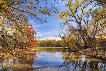 Beautiful fall color of the Martin Park Nature Center