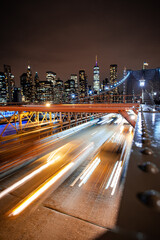 Fototapeta na wymiar New York City Skyline from the Brooklyn Bridge