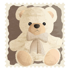 Cute Teddy Bear Doll with a Bow