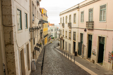 Fototapeta na wymiar A street on Lisboa, Portugal 