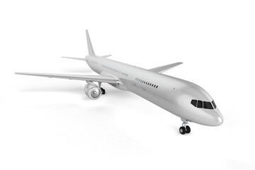 Airplane on white background mock up