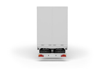 Big Truck Trailer on white background mockup