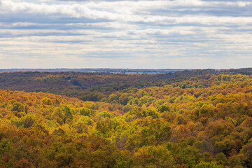 Fall color of the Osage Hills State Park