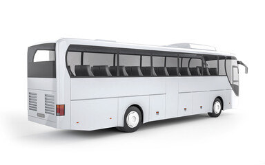 Bus on white background mockup