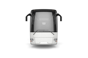 Bus on white background mockup