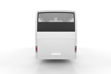 Bus on white background mockup © VMockup