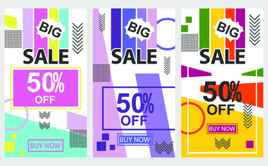 Set of advertising messages about big discounts. Suitable for sales and seasonal discounts.