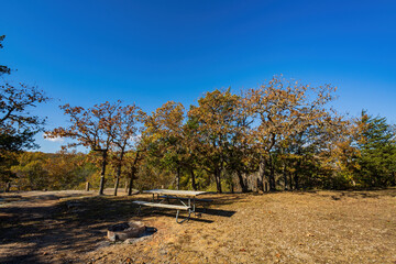 Fall color of the Osage Hills State Park
