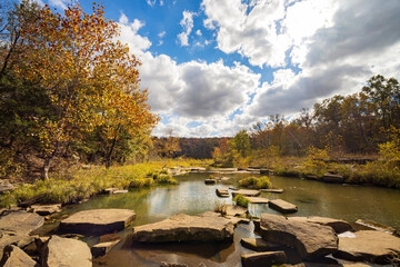 Fall color of the Osage Hills State Park