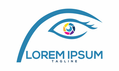 Unique eye logo Modern and minimalist vector and abstract logo