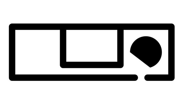 Measuring Equipment line icon animation. Measuring Temperature And Weight, Distance And Water Ph Gadget, Accelerometer And Planimeter